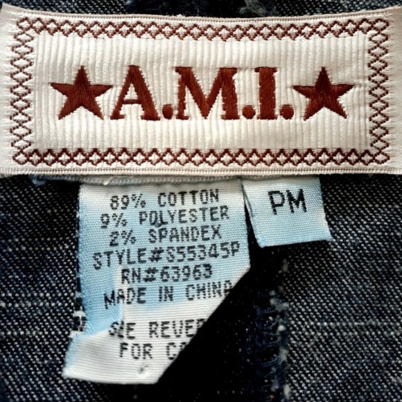AMI Denim Jean Jacket Size Petite Medium - Picture 4 of 4